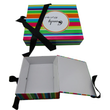 Printed Cardboard Folded Paper Gift Box with Flaps